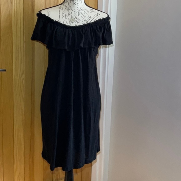 100% Prima Cotton Black Goldie, off the shoulder Sun dress. Like new! Small - Picture 4 of 14